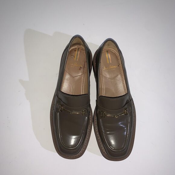 Sam Edelman Shoes Womens Size 8.5 Patent Leather Loafers Lug Sole Horsebit - Picture 5 of 9